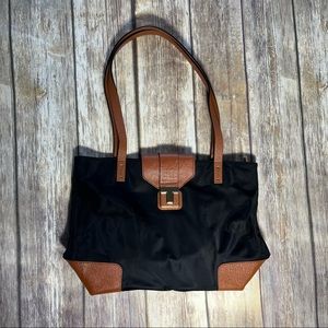 Tory Burch Penn Mini Tote Bag in Black Nylon